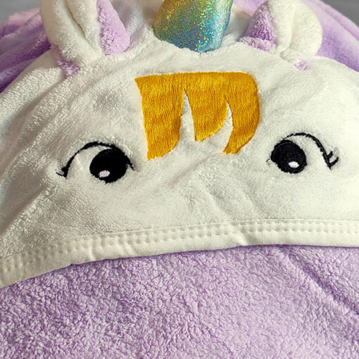 Staranddaisy Newborn 3-in-1 Unicorn Wrapper Baby Bath Towel (Purple),Pack of 1 Piece set (Upto 12 month) - Image 3