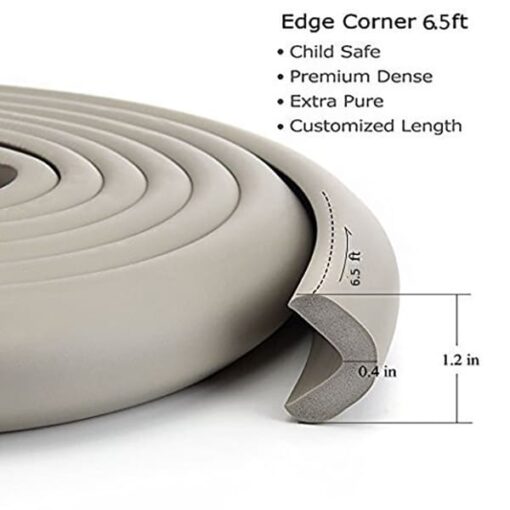 StarAnddaisy Baby Safety Strip Furniture Edge Guard Cushion Corner Cover 2 Meter 6.5 feet Tape Infant Bump Protector (L Shape) - Image 6