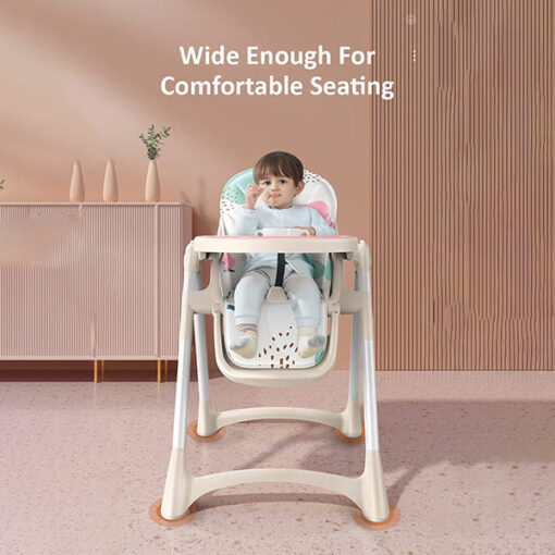 StarAndDaisy Newborn Baby to 3 Years Universal Baby high Chair with Adjustable Height, and Wheel (Brown) - Image 7