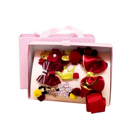 StarAndDaisy Ribbon / Hair Clips / Rubber Bands (Maroon) - Image 4