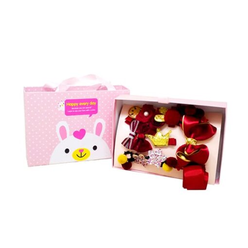 StarAndDaisy Ribbon / Hair Clips / Rubber Bands (Maroon) - Image 2