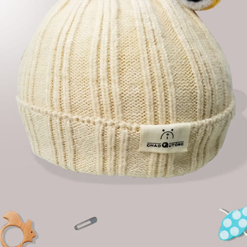 StarAndDaisy Kids Winter Cap (Upto 4 years kids - Citrine White) - Image 3