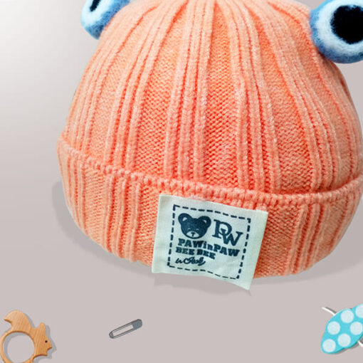 StarAndDaisy Kids Winter Cap (Upto 4 years kids - Neon Carrot) - Image 3