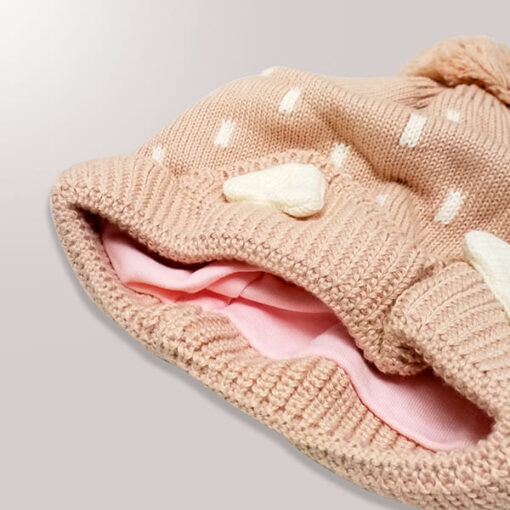 StarAndDaisy Kids Winter Cap (Upto 4 years kids – Sandy brown) - Image 3