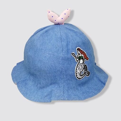 StarAndDaisy Kids Summer Cap (Upto 4 years kids – Denim Light Blue) - Image 3