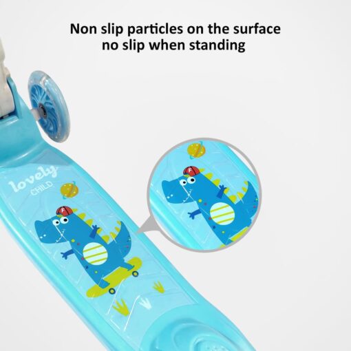 StarAndDaisy Toddler Scooter (Foldable) with 3 Wheels having Led Lights & Height Adjustable for Kids ( 4year+ Age ) | color - Blue - Image 5