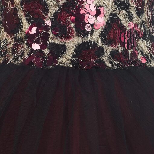 Maroon Girls Party Wear Dress - Image 7