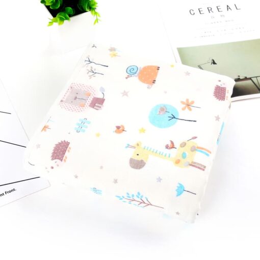 StarAndDaisy Swaddle Wrap Super Soft 100% Muslin Organic Cotton (Pack of 1 | Size 110cm by 110cm | Giraffe  Pattern) - Image 4