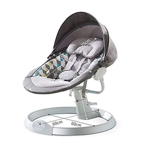 [Refurbished] StarAndDaisy Electric Baby Rocker, Remote Control Classic Linen Fabric with 5 Unique Motions for Baby Toddler Infant Child in 0-12 Months, Stable, Sturdy and Secured for Newborn Babies (Dream Rocker) - Image 3