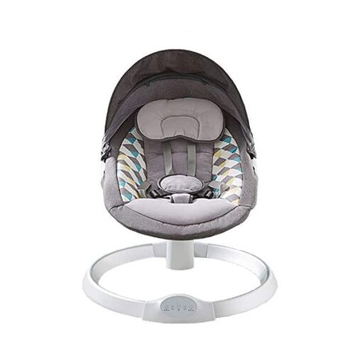 [Refurbished] StarAndDaisy Electric Baby Rocker, Remote Control Classic Linen Fabric with 5 Unique Motions for Baby Toddler Infant Child in 0-12 Months, Stable, Sturdy and Secured for Newborn Babies (Dream Rocker) - Image 8