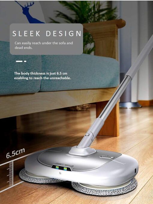 SND Homes Pureatic™ Electrical Wireless Microfiber Cleaning mop for Household Cleaning with Rechargeable Battery *1 Extra Refill Set Free (Total: 2 Refill Sets) (Gold) - Image 6