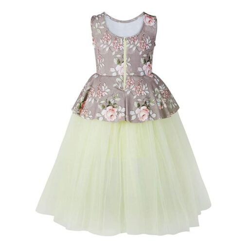 Toy Balloon Girl's Fit And Flare Knee length Green dress - Image 3