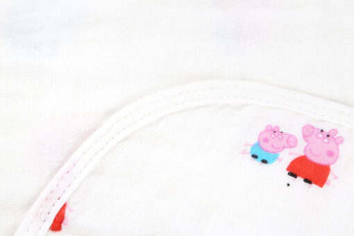 StarAndDaisy Swaddle Wrap Super Soft 100% Muslin Organic Cotton (Pack of 1 | Size 110cm by 110cm | Peppa-Pig  Pattern) - Image 6