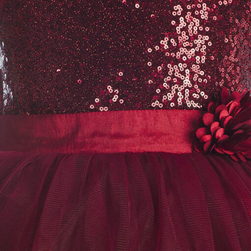 Maroon High Low Girls Party Wear Dress - Image 6