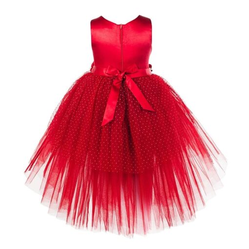 Toy Balloon Kids Maroon High-Low Girls Party Wear Dress - Image 4