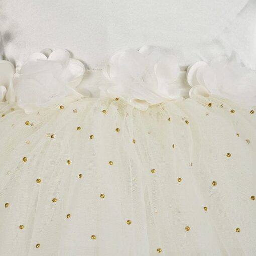 Toy Balloon Kids White High-Low Girls Party Wear Dress - Image 2