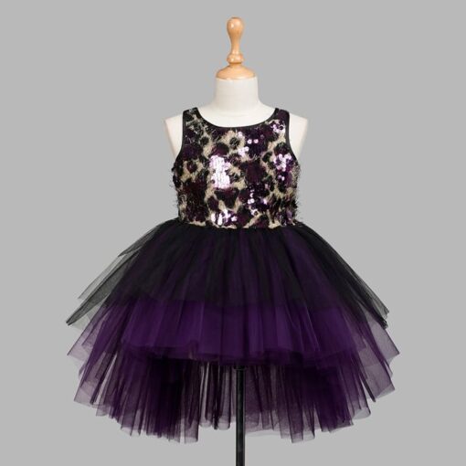 Purple Girls Party Wear Dress