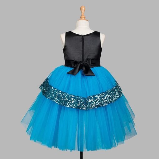 Sky Blue Girls Party Dress - Image 8