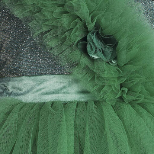 Green High Low Girls Party Wear Dress - Image 6