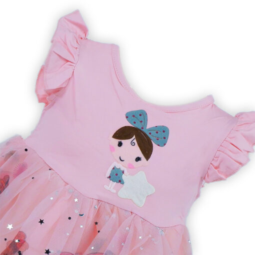 Pink Toddler Baby Girl Princesses Belle Dress - Image 3