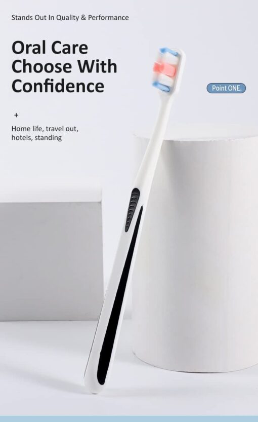 Soft Bristle Toothbrush, 10000 fine charcoal bristles with Deep Cleaning (Multi-color-Pack of 8) - StarAndDaisy - Image 7