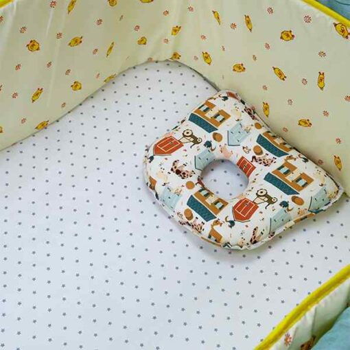 StarAndDaisy Memory Foam Baby Head Shaping Pillow for Preventing Flat Head Syndrome, 0+ Years, 26 cm X 21 cm X 4 cm (Bambi & Friends) - Multicolor - Image 5