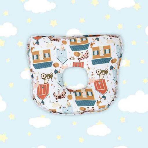 StarAndDaisy Memory Foam Baby Head Shaping Pillow for Preventing Flat Head Syndrome, 0+ Years, 26 cm X 21 cm X 4 cm (Bambi & Friends) - Multicolor - Image 4
