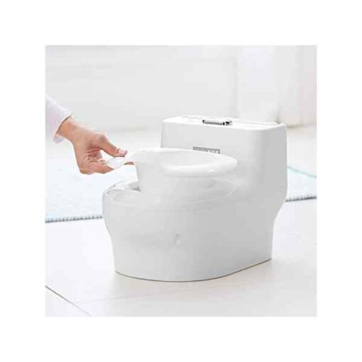 Skip Hop Made for Me Potty Training Toilet for Toddlers with Realistic Flushing Sound & Baby Wipes Holder, White - Image 4