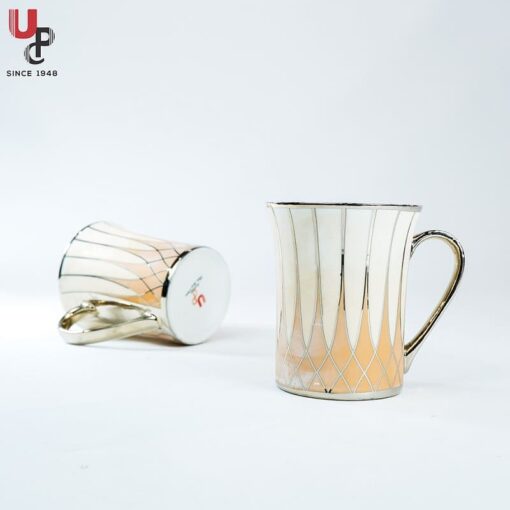 SND Homes Flower Series Fine Bone China Ceramics 300ml (Pack of 2) Bone China Coffee Mug  (330 ml, Pack of 2) - Image 3
