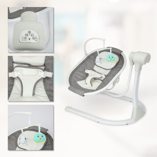 StarAndDaisy 360° Degree Rotating Premium Musical Rockers Baby Swings for Infants Electric Adjustable - Image 3