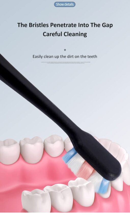 Soft Bristle Toothbrush, 10000 fine charcoal bristles with Deep Cleaning (Multi-color-Pack of 8) - StarAndDaisy - Image 3