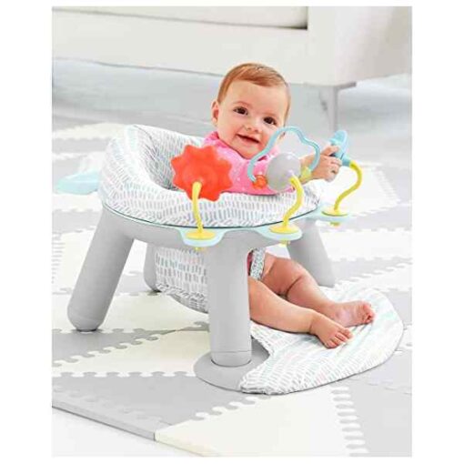 Skip Hop 2 in 1 Activity Floor Seat Silver Lining Cloud, Multicolor, 23x20x15 cm (Pack of 1) (304185) - Image 2