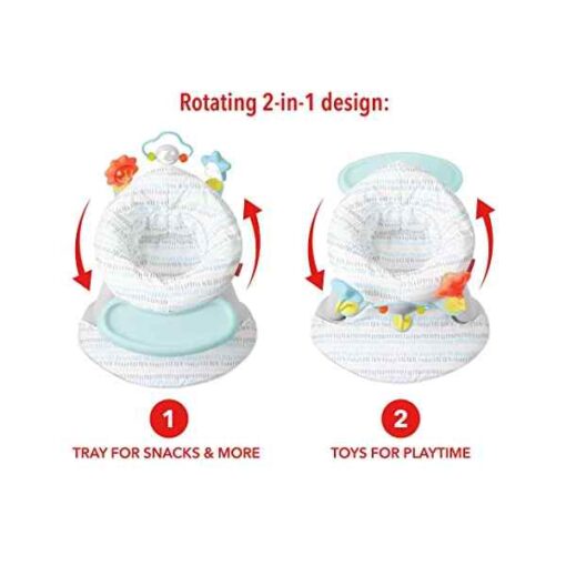 Skip Hop 2 in 1 Activity Floor Seat Silver Lining Cloud, Multicolor, 23x20x15 cm (Pack of 1) (304185) - Image 3