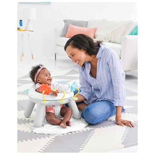 Skip Hop 2 in 1 Activity Floor Seat Silver Lining Cloud, Multicolor, 23x20x15 cm (Pack of 1) (304185) - Image 5