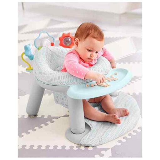 Skip Hop 2 in 1 Activity Floor Seat Silver Lining Cloud, Multicolor, 23x20x15 cm (Pack of 1) (304185) - Image 4