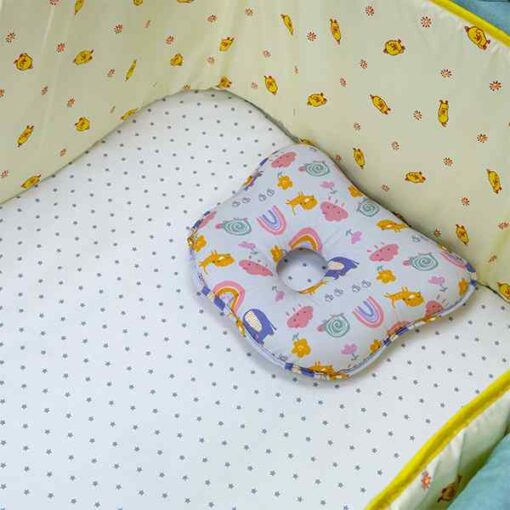 StarAndDaisy Memory Foam Baby Head Shaping Pillow for Preventing Flat Head Syndrome, 0+ Years, 26 cm X 21 cm X 4 cm (Bambi & Friends) - Multicolor - Image 4
