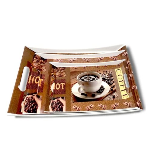 Dinner Serving Printed Trays - Decorative Melamine Serving Plates Ocean Series Tray - Image 3