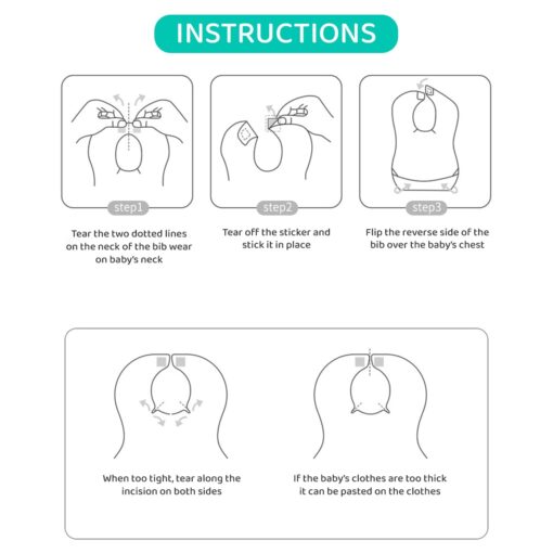 StarAndDaisy Disposable Baby Bibs, 20 Pack Soft Travel Bibs for Feeding Infant Babies, Use and Throw Bibs, Toddler Drool Burp Apron, 3 Layer Absorbent Yet Waterproof bib with 3D Crumb Catcher (Pack Of 20) - Image 7