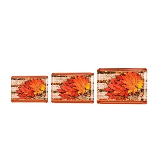 SND Homes Premium Melamine Break Resistant Serving Tray Set Flora Shape Modern Designs (Set of 3 - S, M, L) - Image 4