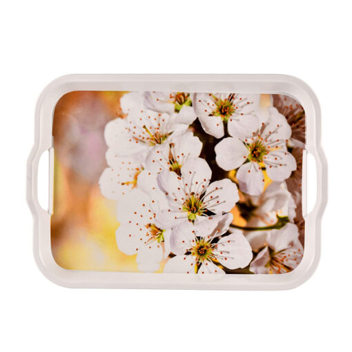 SND Homes Premium Melamine Break Resistant Shape-Classic Modern Designs Serving Tray Sets (Medium, Large) - Set of 2
