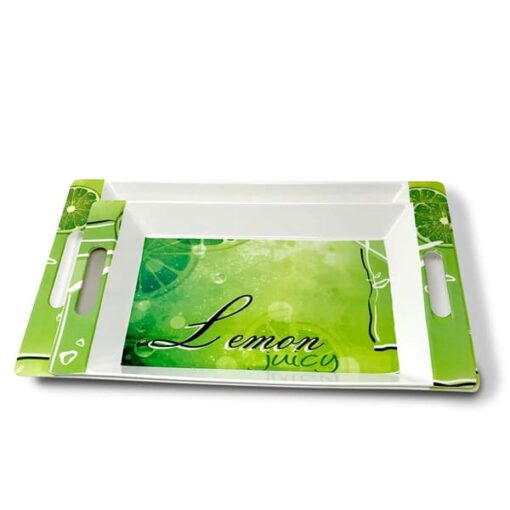 Food Serving Trays - SND Homes Melamine Serving Tray, Set of 2 (Roseate Series Tray) - Image 3