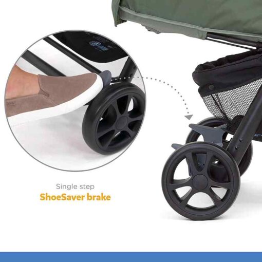 Joie Muze lx One Hand fold Stroller with Flat Reclining seat (Birth to 17.5kg), Laurel, 1 Count (Pack of 1) - Image 12