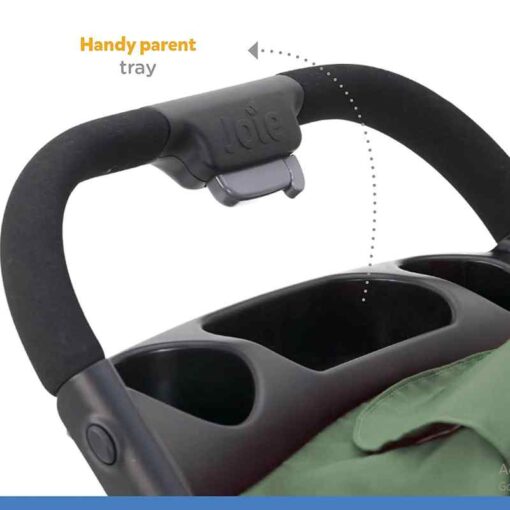 Joie Muze lx One Hand fold Stroller with Flat Reclining seat (Birth to 17.5kg), Laurel, 1 Count (Pack of 1) - Image 7
