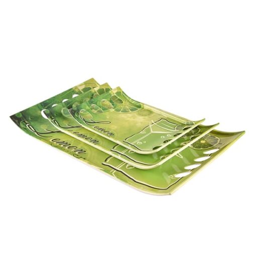 SND Homes Premium Melamine Break Resistant Serving Tray Set Shape-Royal Modern Designs(Set of 3 - S, M, L) - Image 3