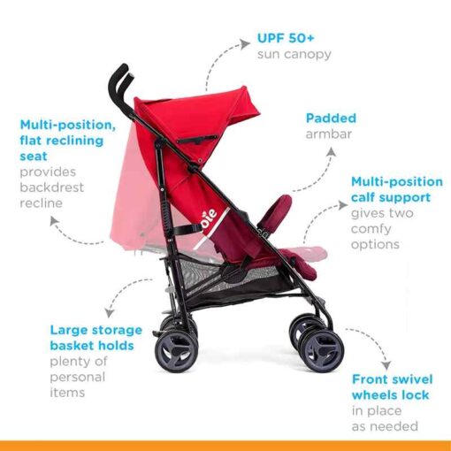Joie Nitro Lx Cherry Stroller - Image 3