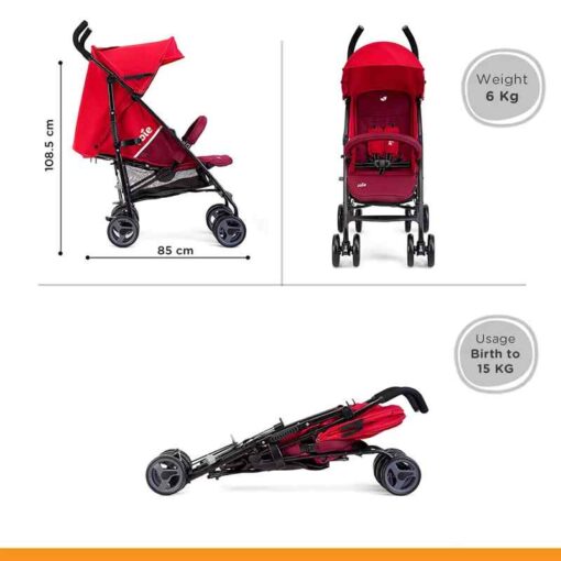 Joie Nitro Lx Cherry Stroller - Image 5