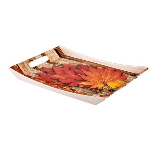 SND Homes Premium Melamine Break Resistant Serving Tray Set Shape-Ocean Modern Designs (Set of 3 - S, m, L) - Image 2