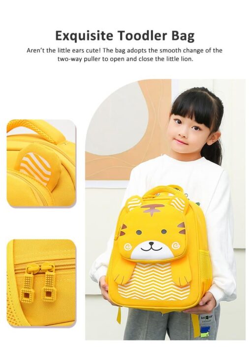 StarAndDaisy Backpack for Toddlers, Boys and Girls, school bag. Perfect Size for School and Travel, BPA-Free,  Light weight, lion bag (Yellow) - Image 7
