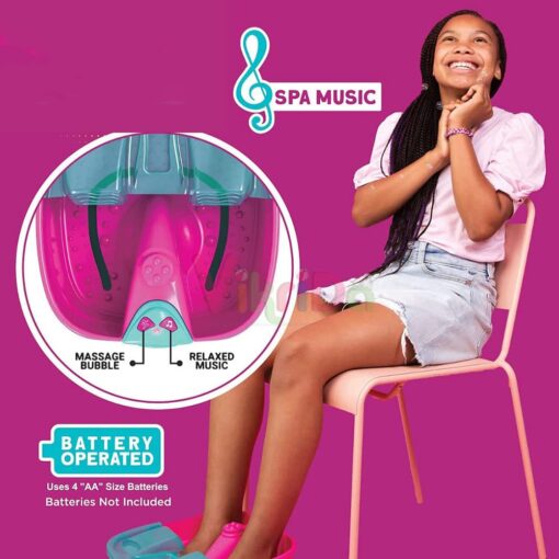 Foot Spa Sets for Girls Ages 7-12 with Nail Kit for Kids - DIY Manicure and Pedicure Set with Foot Care Kit Perfect for Sleepovers and Slumber Party. Helps Develop Self-Care and Creativity - Image 5