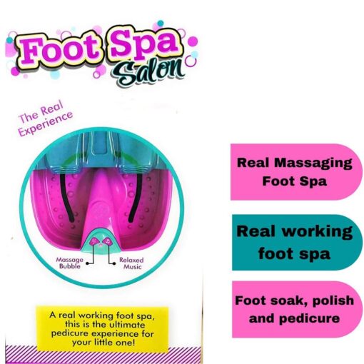 Foot Spa Sets for Girls Ages 7-12 with Nail Kit for Kids - DIY Manicure and Pedicure Set with Foot Care Kit Perfect for Sleepovers and Slumber Party. Helps Develop Self-Care and Creativity - Image 8